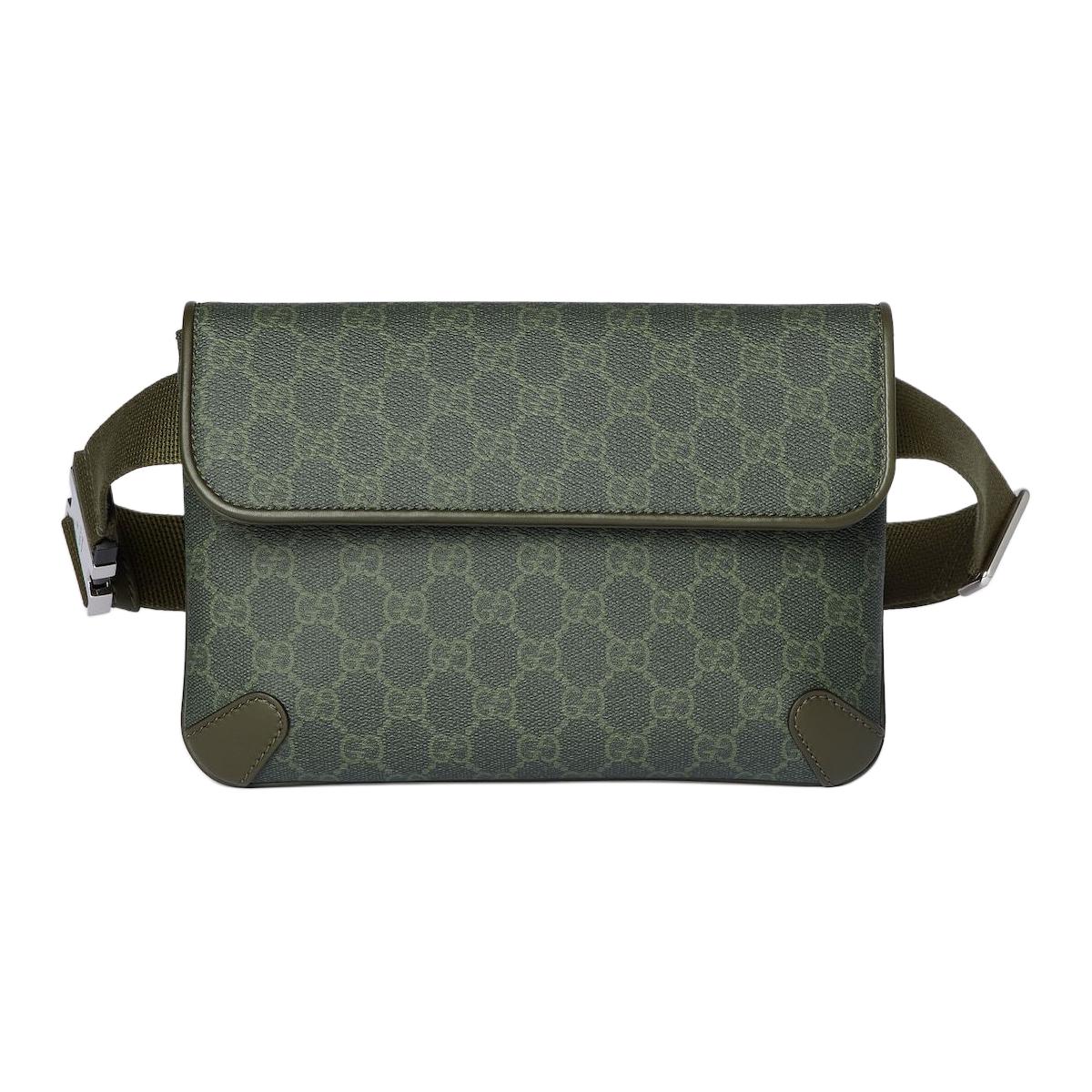 Поясная сумка Gucci GG Supreme (лесная зелень)