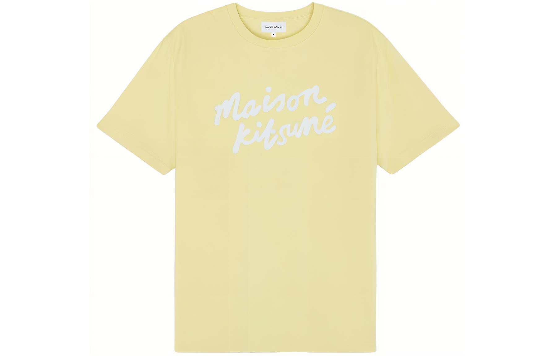 Мужская футболка Maison Kitsune SS24 (желтая)