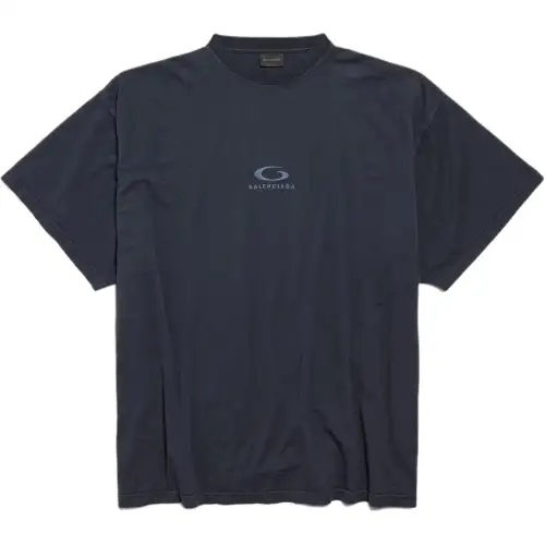 Balenciaga Logo Embroidered Oversized T Shirt