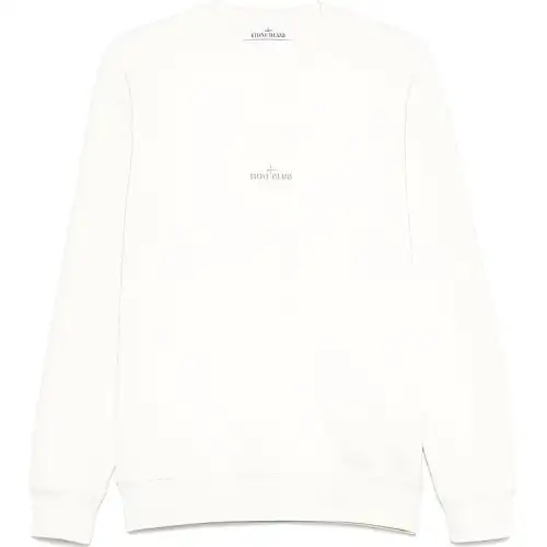 STONE ISLAND Logo Printed Crewneck Sweatshirt