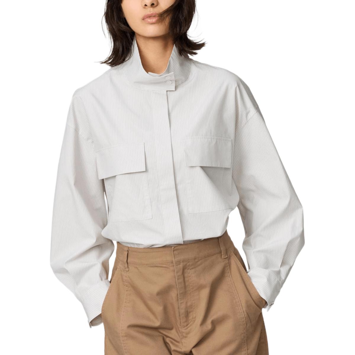 Женская рубашка UNIQLO × Clare Waight Keller (полосатая)