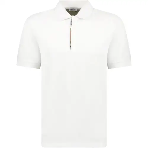 Burberry Polo Shirts Men's White Polo Collar Moderate