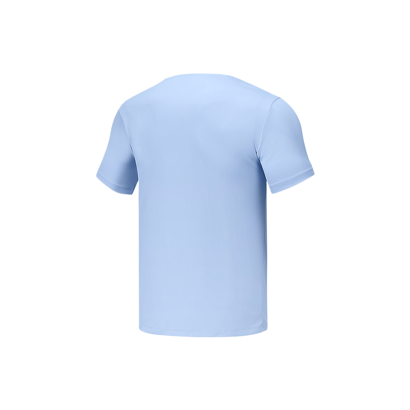 Skechers Quick Dry T Shirts Men’s Blue 00F5 Crew Neck Moderate