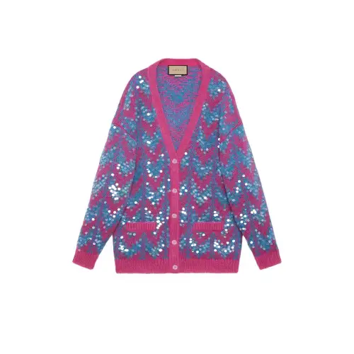 GUCCI Button Up Sequinned Cardigan