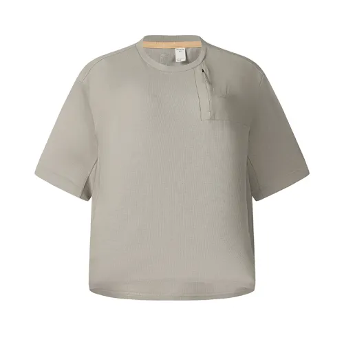 FILA Explorer T Shirts Women's Airy Khaki Crew Neck Moderate Heavyweight