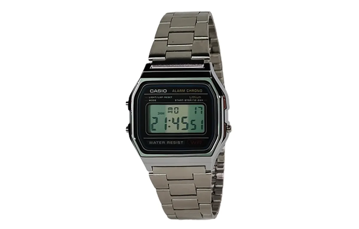 CASIO Custom Collection Quartz Movement Stainless Steel Strap Watch Unisex Black Dial