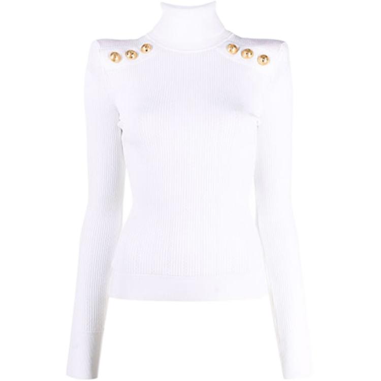 Женский джемпер BALMAIN BALMAIN FW21 logo (белый)