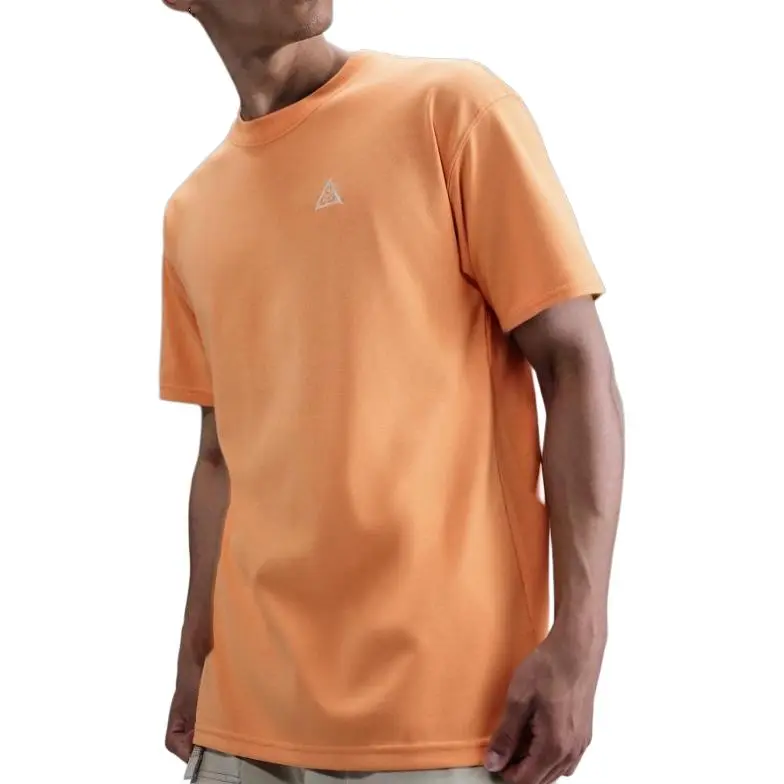 Nike Clothing T-Shirts Men's Orange Crew Neck Moderate Straight Fit