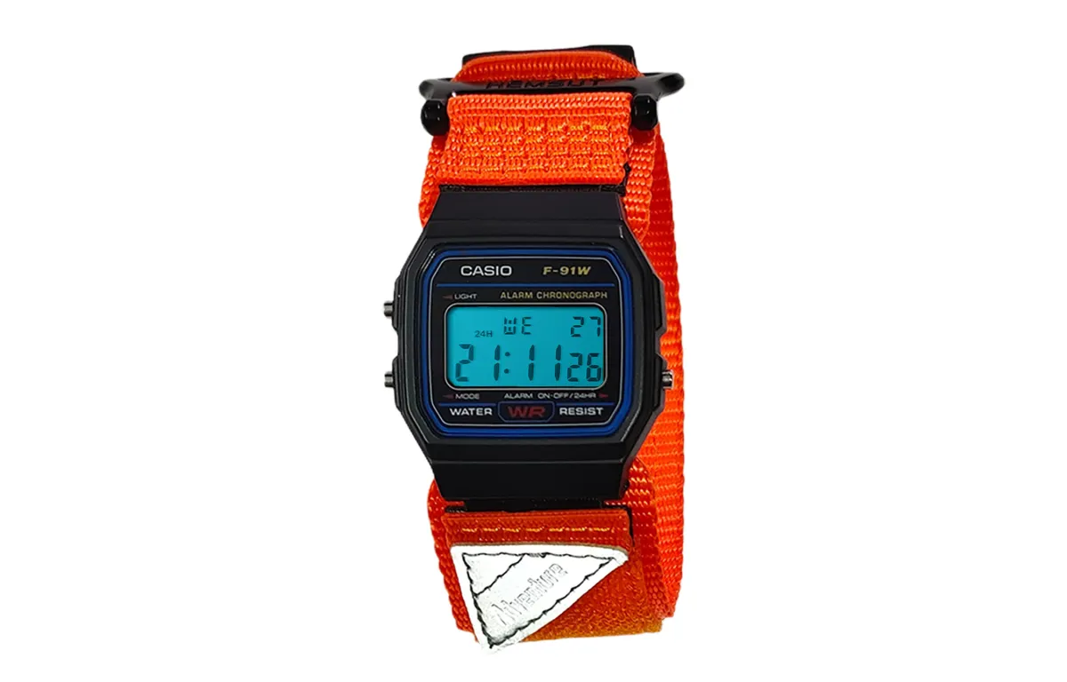 CASIO Custom Collection Quartz Movement Nylon Strap Watch Men's Watches Black Dial
