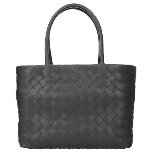 Bottega Veneta Leather Handbag Medium Women's Gray