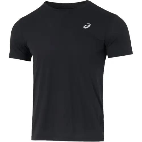 ASICS T Shirts Men's Black Crew Neck Moderate