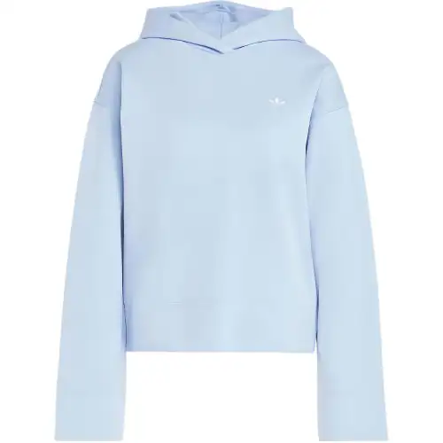 Adidas Originals Sweatshirts Women's Light Blue Hooded Moderate Regular