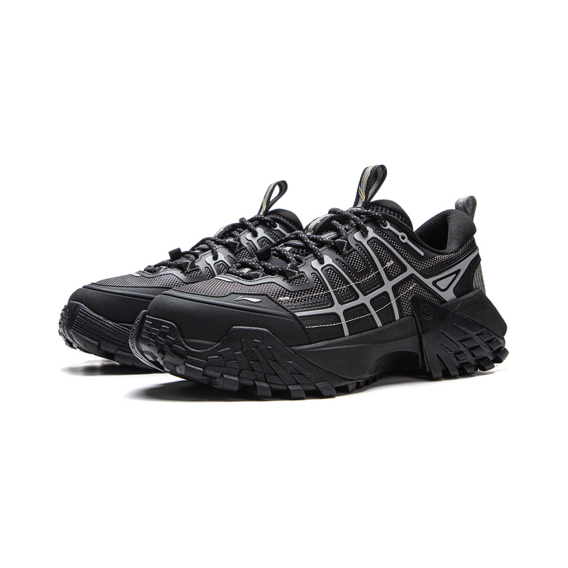 Li Ning Outdoor CF Tracing Cushioning Rebound Low top Outdoor Shoes Unisex Black