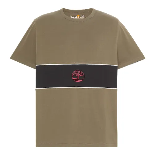 Timberland T Shirts Unisex Green Crew Neck Moderate