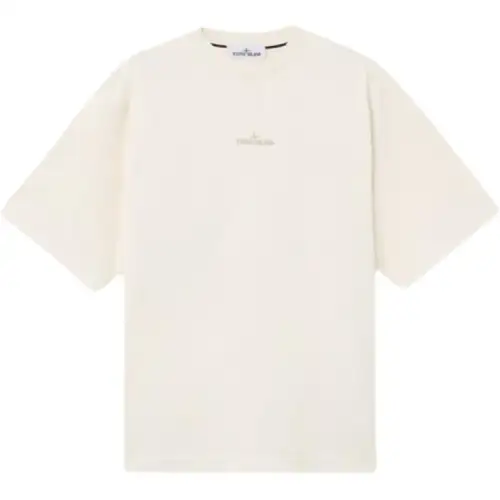 STONE ISLAND Compass Printed Crewneck T Shirt