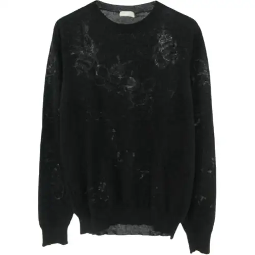 DIOR Knitwear Men's Black Crew Neck Thin Other