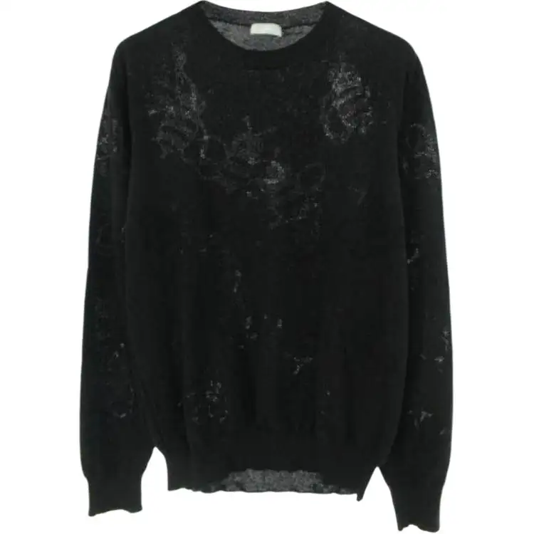 DIOR Knitwear Men's Black Crew Neck Thin Other