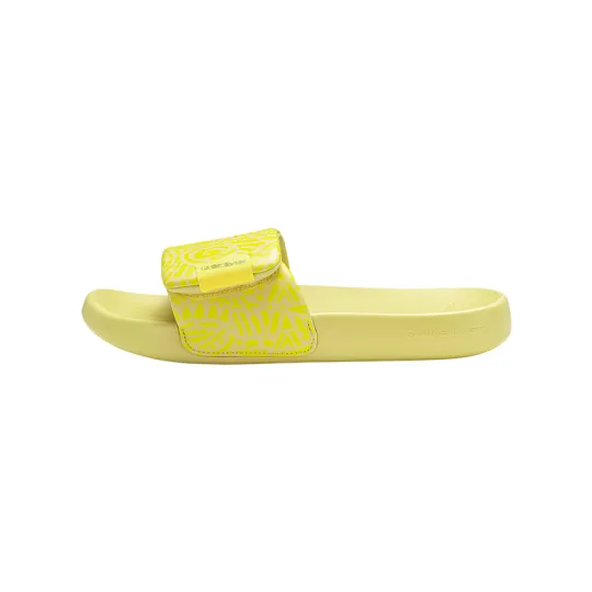 Quiksilver EVA Graffiti Abrasion Resistant Abrasion Resistant Slide Slippers Women's Lemon