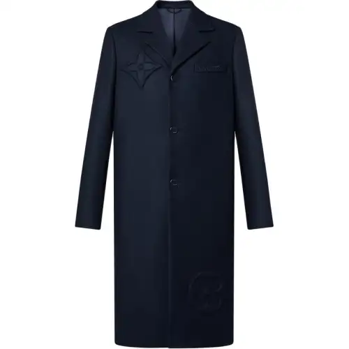 LOUIS VUITTON Coats Men's Blue Lapel Moderate