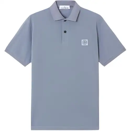 STONE ISLAND Logo Patch Short Sleeved Polo Shirt