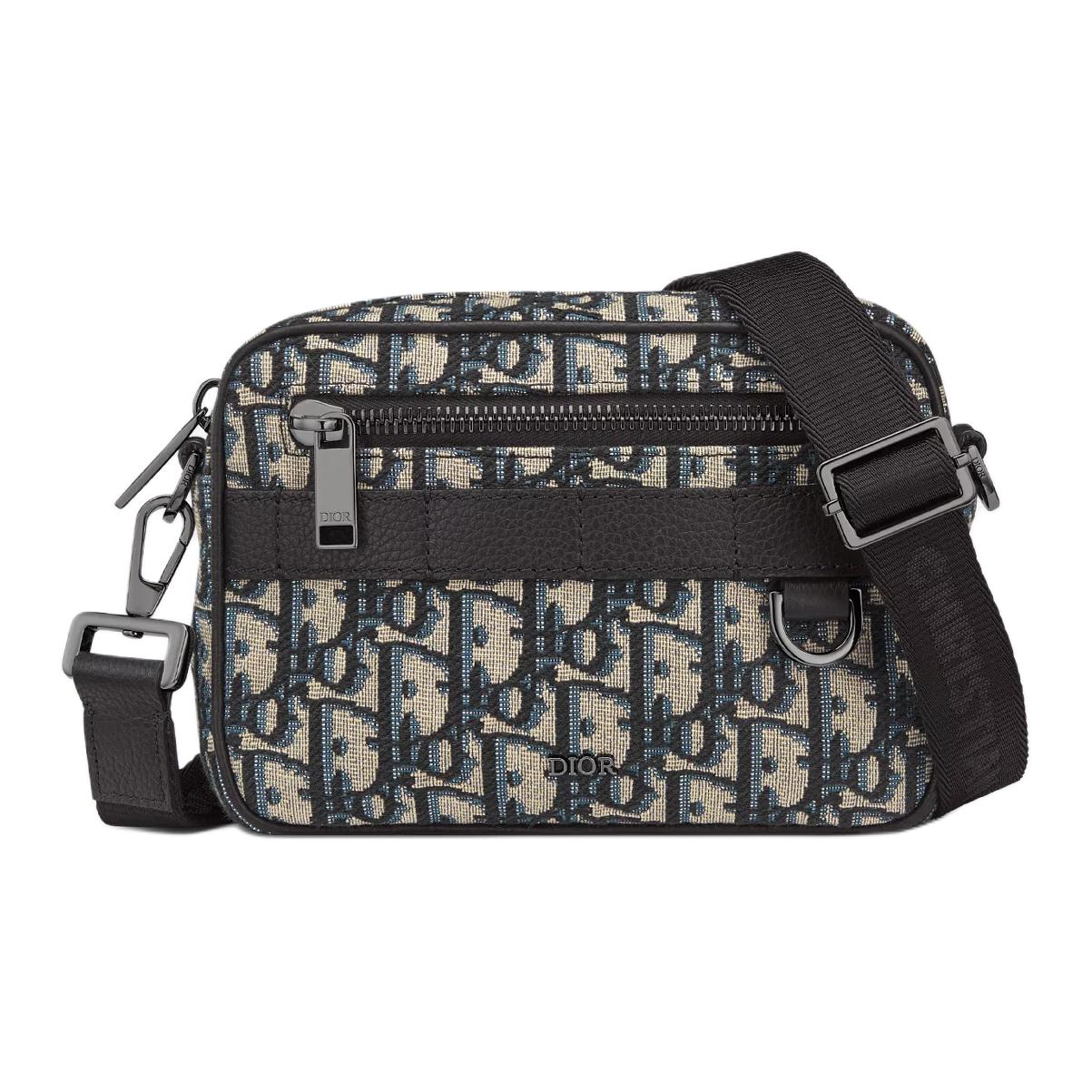 Мужская сумка Dior Safari Mini (бежево-черная)