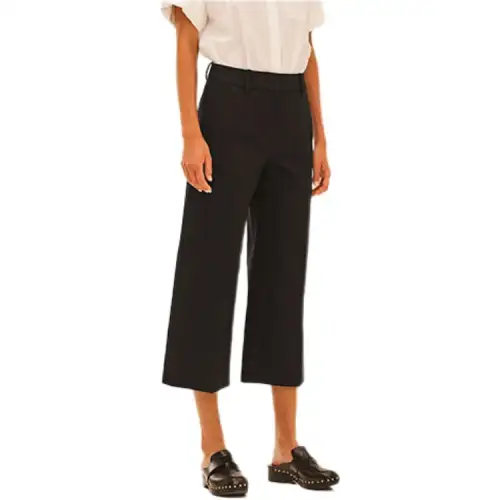 HERMES Casual Pants Women's Black Moderate Straight Fit Pants