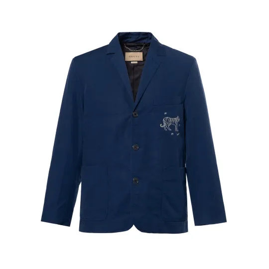 GUCCI SS24 Business Suit Coat Men's Blue