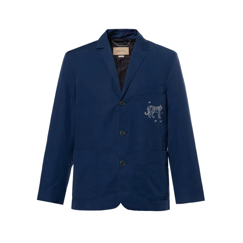 GUCCI SS24 Business Suit Coat Men's Blue
