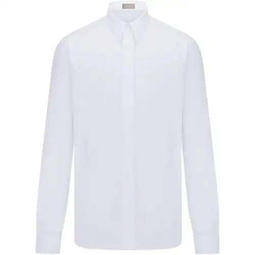 DIOR Shirts Men's White Lapel Moderate