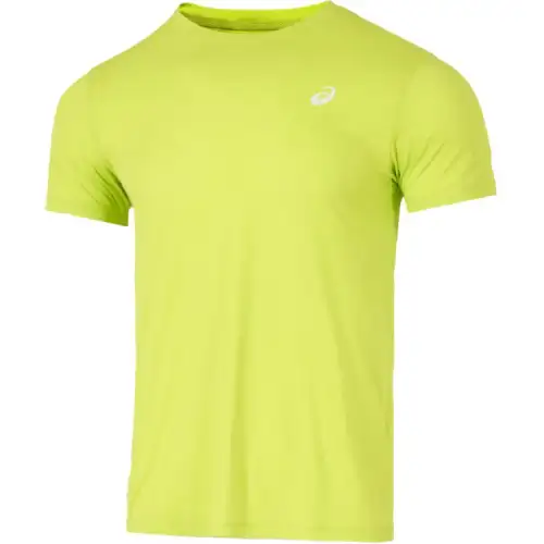 ASICS T Shirts Men's Neon Green Crew Neck Moderate