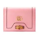 GUCCI Diana Leather Card Holder, Wallet Women's Pink