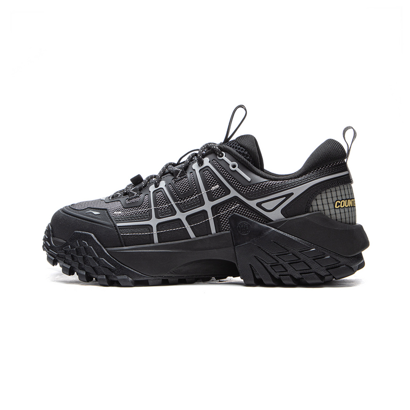 Li Ning Outdoor CF Tracing Cushioning Rebound Low top Outdoor Shoes Unisex Black