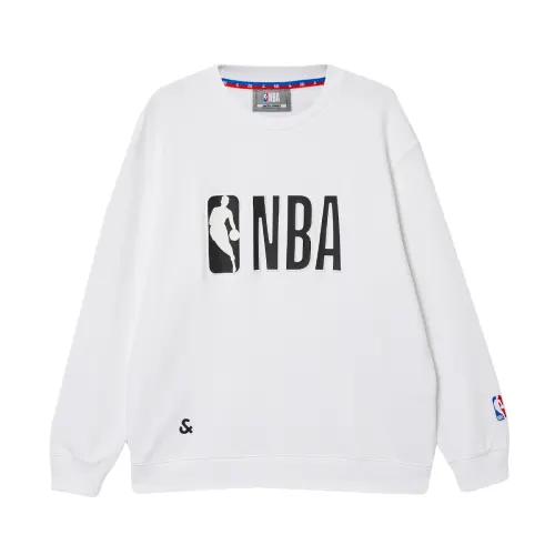 JACK JONES Jack Jones x NBA JACK&JONESxNBA joint model Logo man round neck pullover reflective sports loose sweatshirt, same style for men and women
