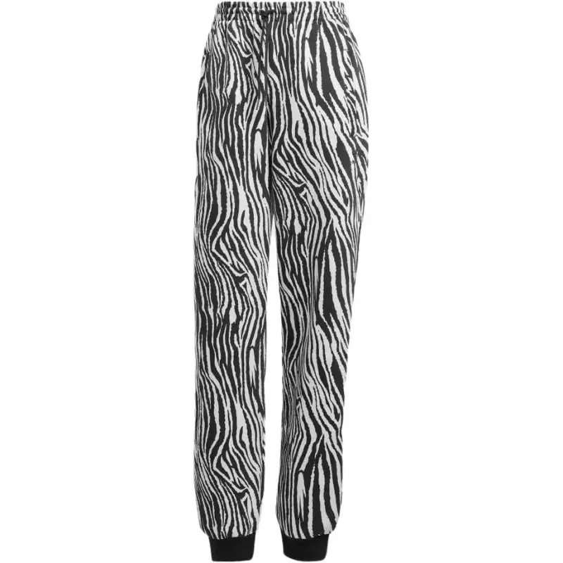 Adidas Originals Knitted Sweatpants Women's Cloud White Black Moderate Cuffed Pants