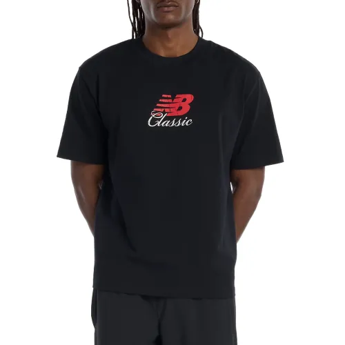 New Balance Hoops Classics T Shirt Men's Black