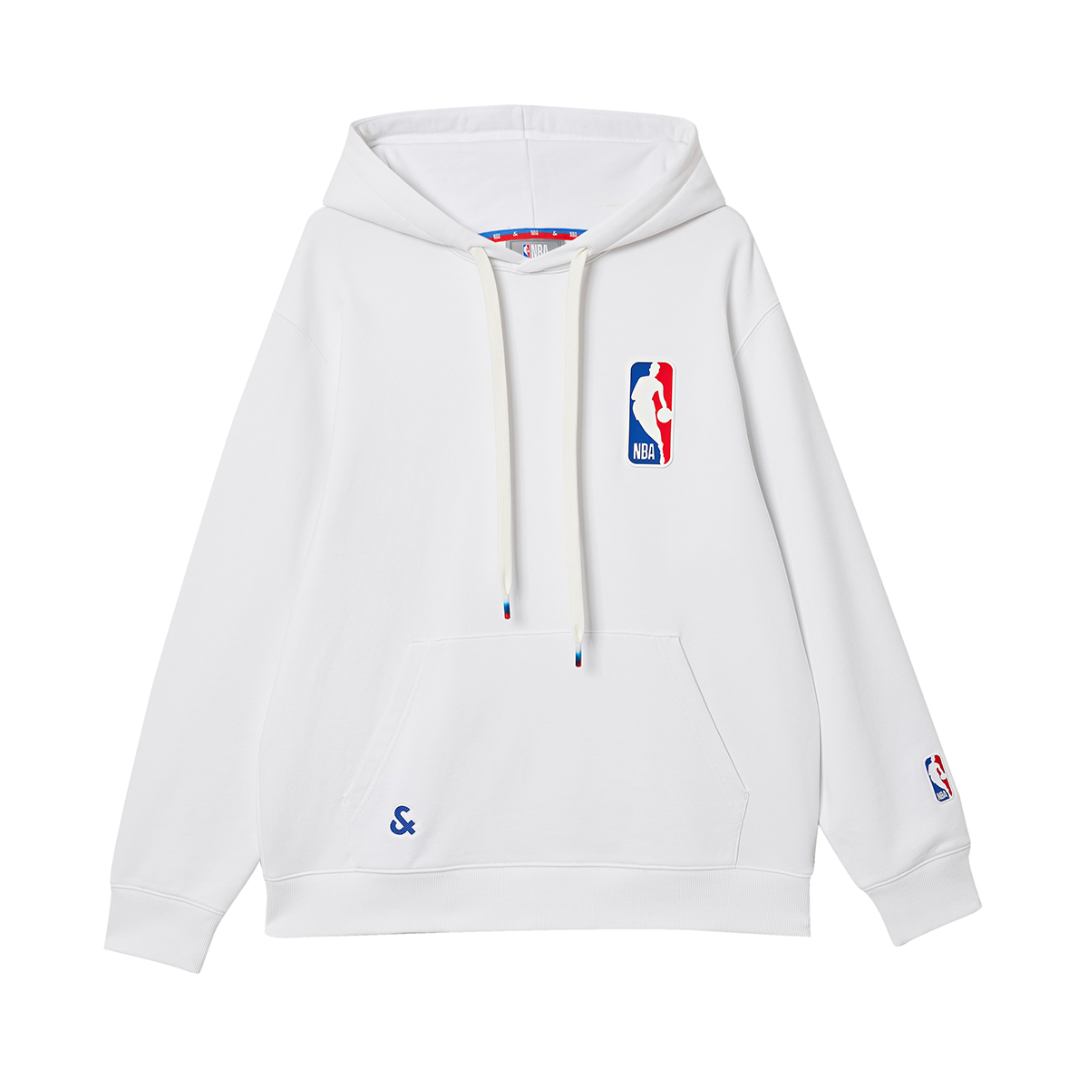 JACK JONES Jack Jones x NBA JACK&JONESxNBA Logoman Loose and versatile pullover drawstring hooded clean fit sweatshirt for men and women