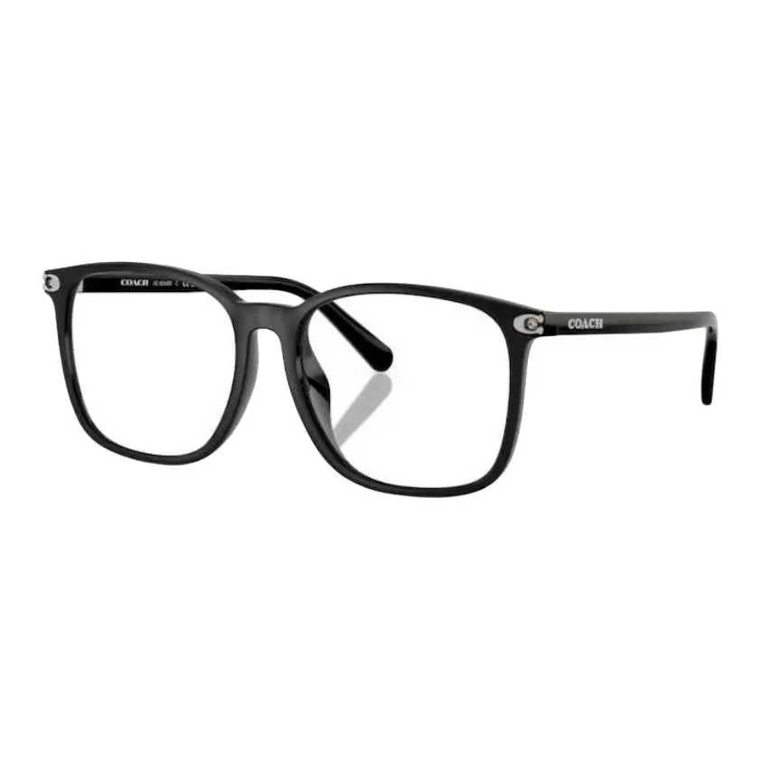 COACH Plate Frame Square Eyeglass Frames Unisex Black