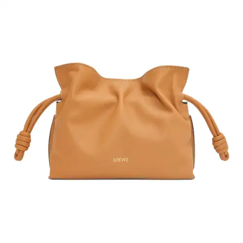LOEWE Flamenco Nappa Cow Leather Shoulder Bag, Crossbody Bag, Clutch Mini Women's Warm Sand Yellow