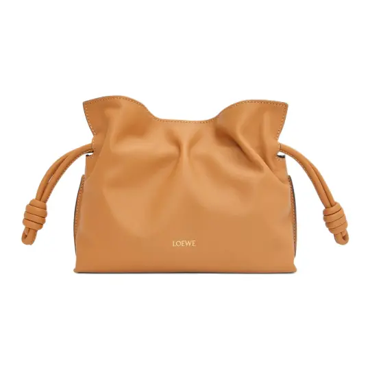 LOEWE Flamenco Nappa Cow Leather Shoulder Bag, Crossbody Bag, Clutch Mini Women's Warm Sand Yellow