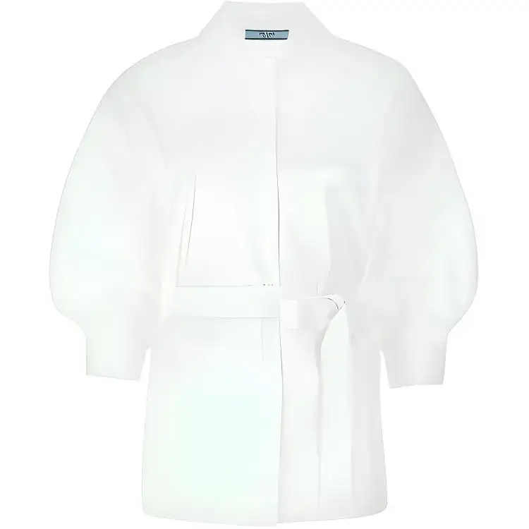 PRADA Shirts Women's White Lapel Moderate Other