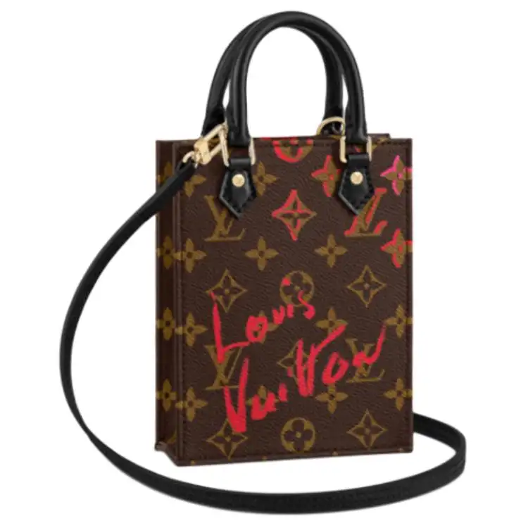 LOUIS VUITTON Limited Edition Petite Sac Plat Monogram Brown