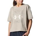 Under Armour T Shirts Women's Khaki Crew Neck Moderate