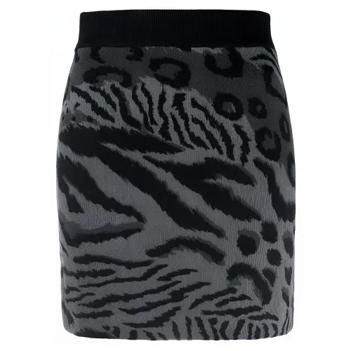 KENZO Tiger-print Knitted Skirt