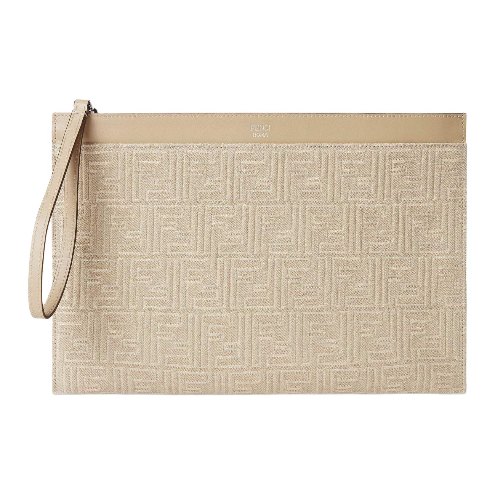 Мужской клатч Fendi FF 7N0134-AUGO-F19VE (бежевый)