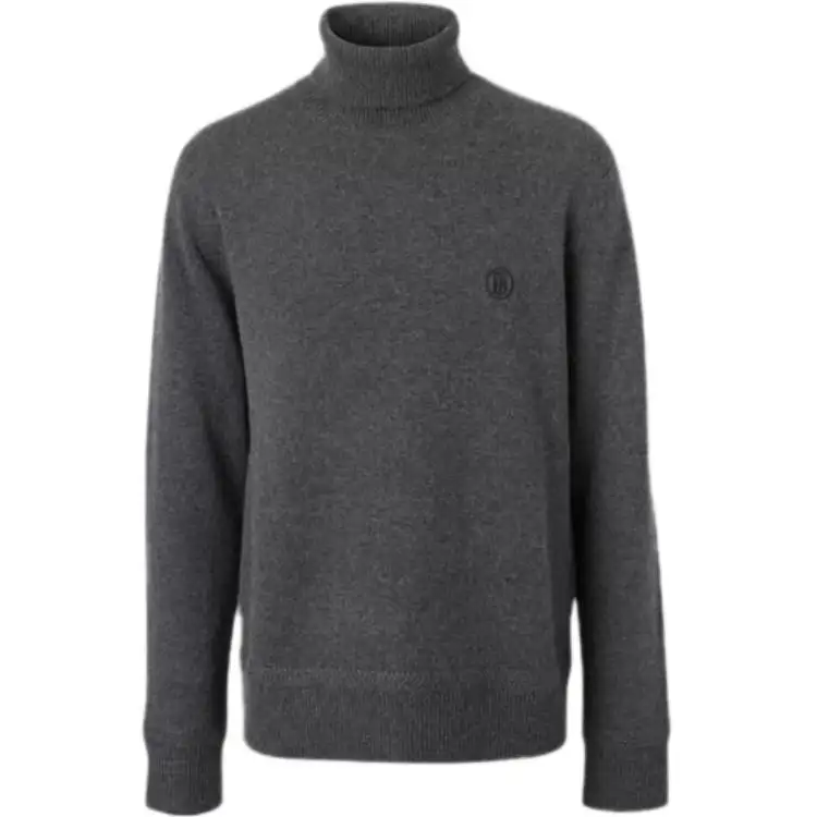 Burberry Slim Fit Knitwear Men's Charcoal Gray