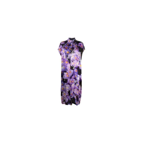 Balenciaga Short Sleeved Dress Women's Purple
