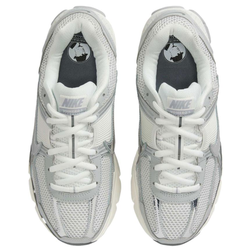 Nike Zoom Vomero 5 Breathable Support Casual Running Shoes Unisex White Silver Gray