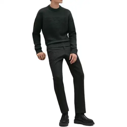 HERMES Sweaters Men's Green Crew Neck Moderate