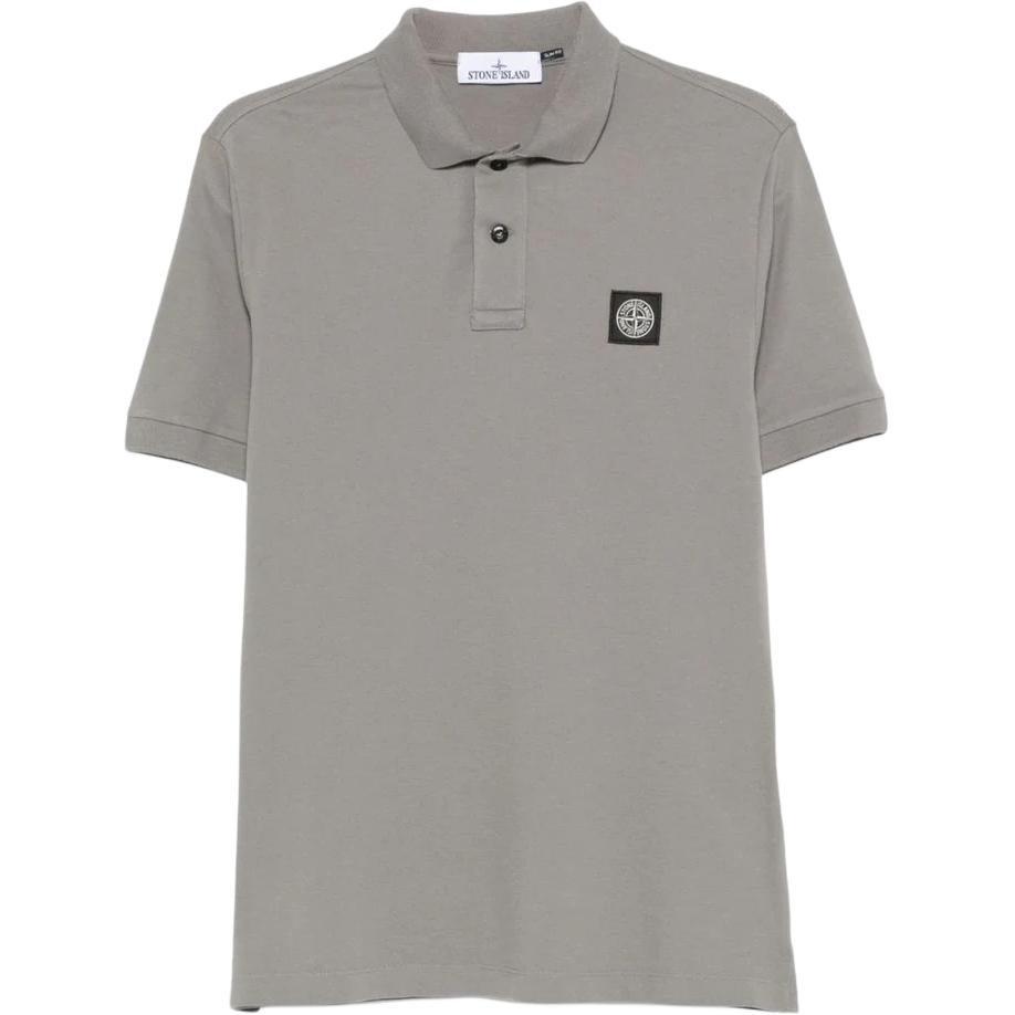 Мужское поло Stone Island Logo Polo (черное)