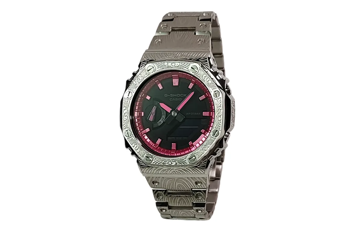 CASIO Custom Collection GA2100 Collection Quartz Movement Stainless Steel Strap Watch Men's Watches